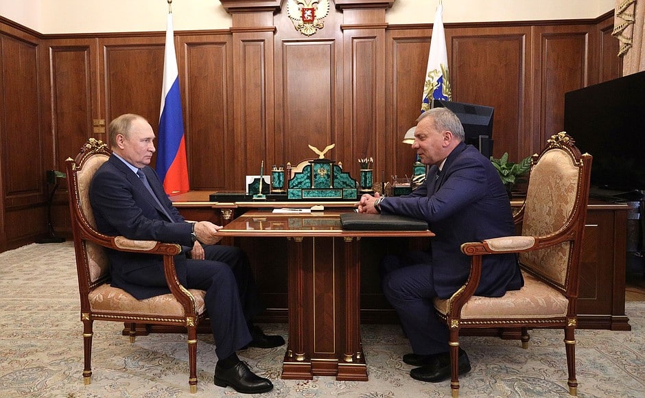 Зустріч Путіна з очільником "Роскосмоса" Юрієм Борисовим, 26 липня 2022 Фото з відкрити джерел