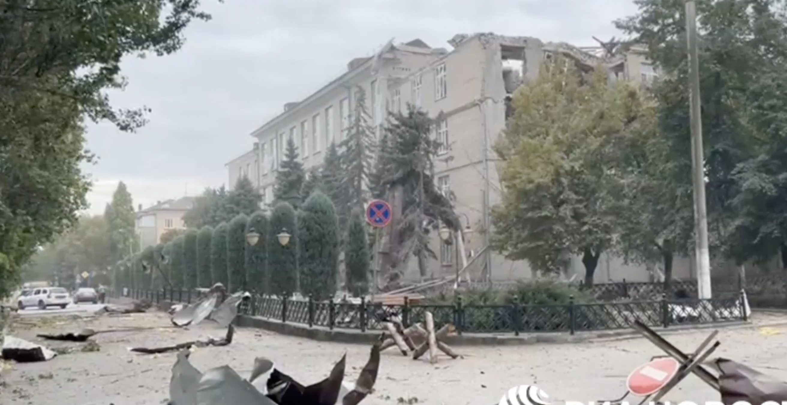 Наслідки вибухів у Херсоні, 16 вересня 2022 Кадр з відео