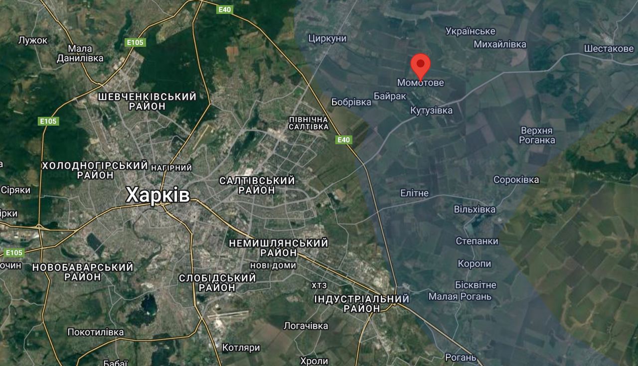 Момотове, Харківська область, вереснь 2022 Джерело: liveuamap