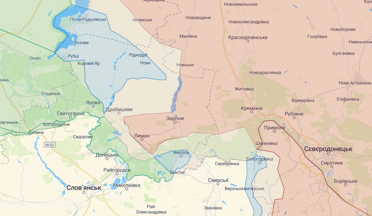Неофіційна мапа бойових дій, вересень 2022 Джерело: deepstatemap