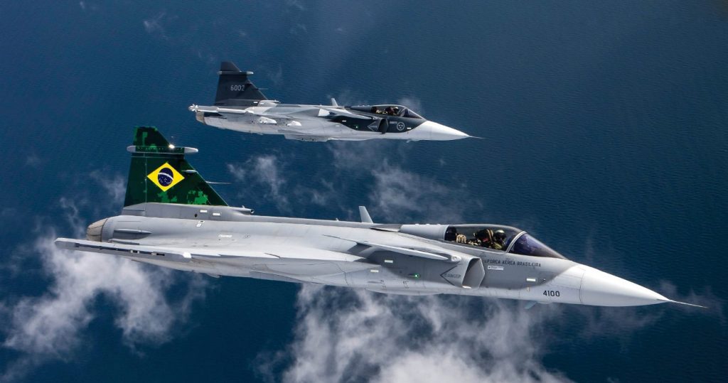 Винищувачі "Gripen E" Повітряних сил Бразилії. Фото: Saab