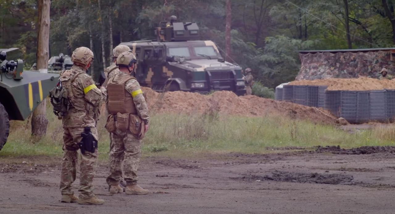 Сили оборони України на кордоні з Білоруссю, жовтень 2022 Кадр з відео МВС