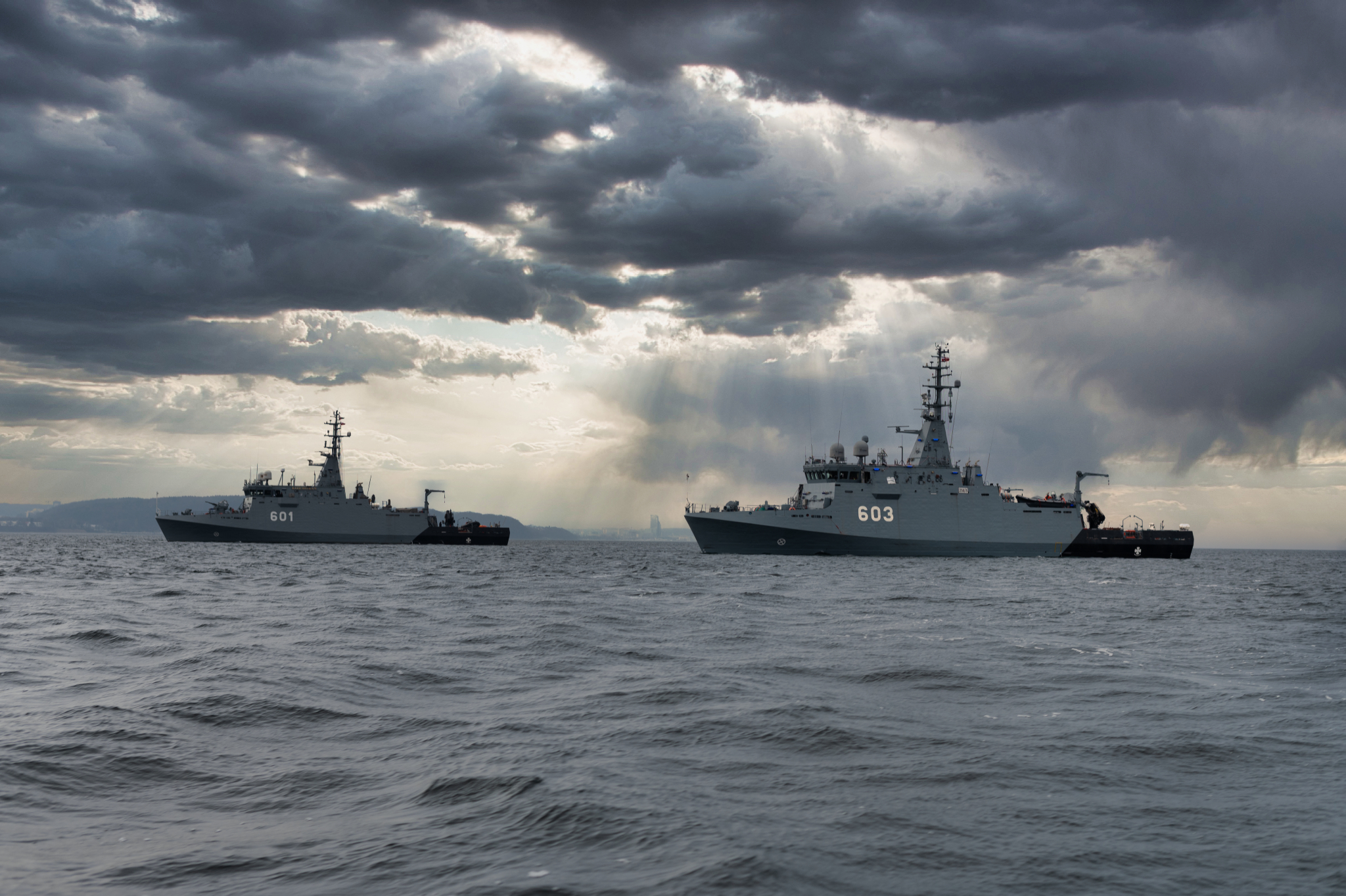 Мінні тральщики MEWA ВМС Польщі з бортовими номерами 601 та 603 Фото: ВМС Польщі