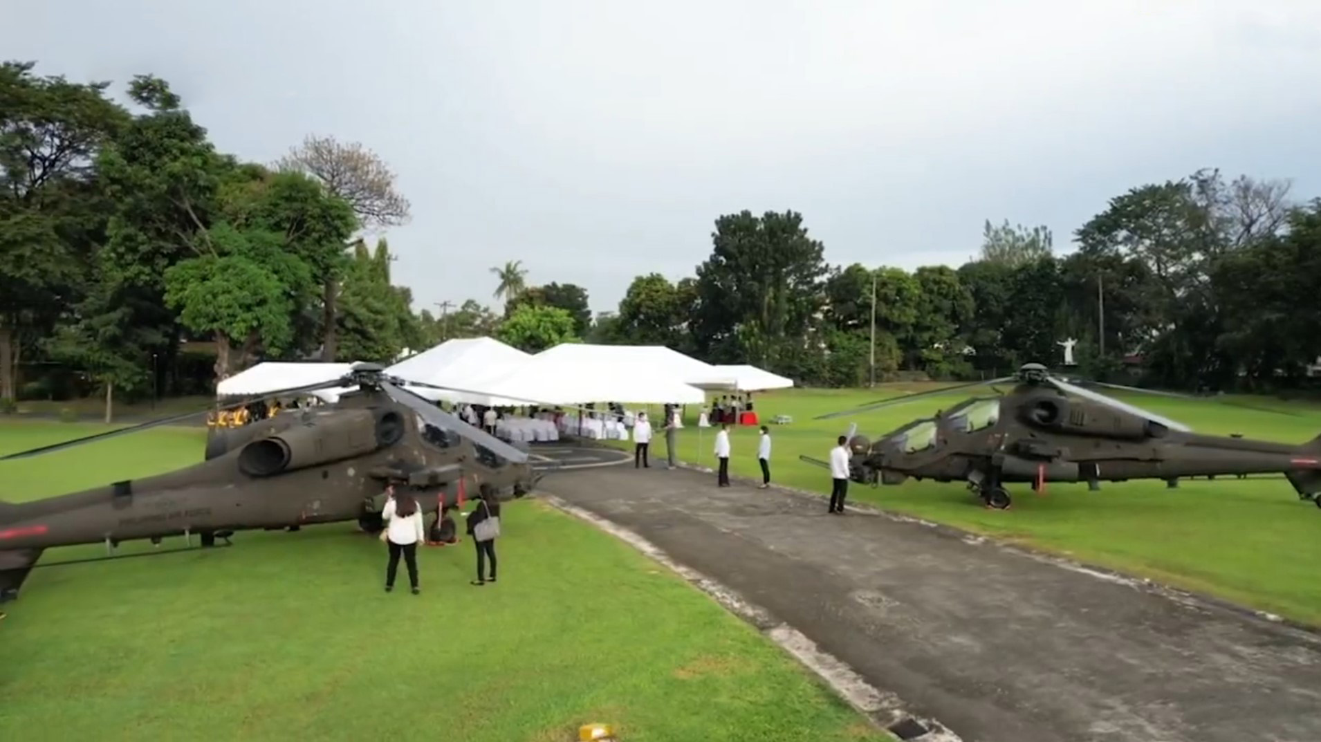 Ударні вертольоти T129 ATAK Філіппін з другої партії з Туреччини. Грудень 2022. Філіппіни. Кадри з відео ЗМІ Філіппін