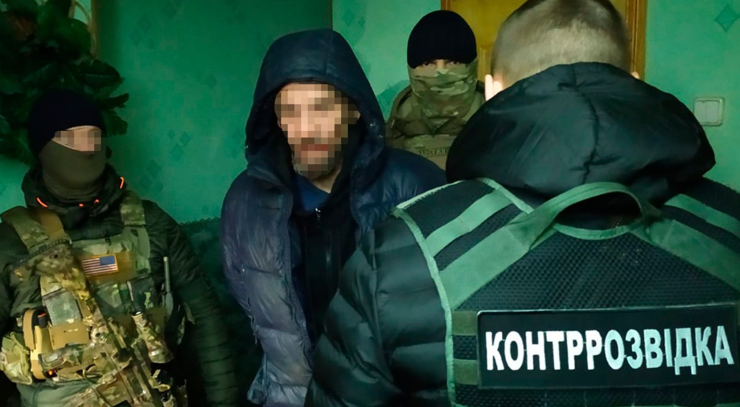 Затриманий чоловік якого підозрюють у роботі на Росію. Січень 2023. Україна. Фото: СБУ