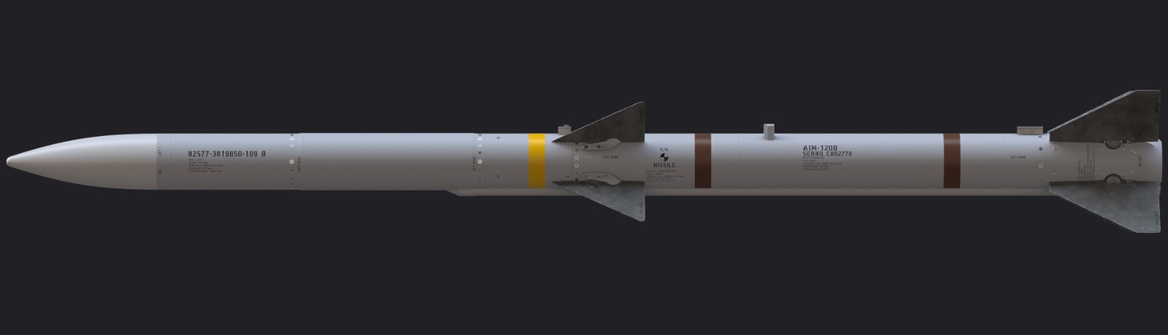 Az AIM-120B rakéta sémája