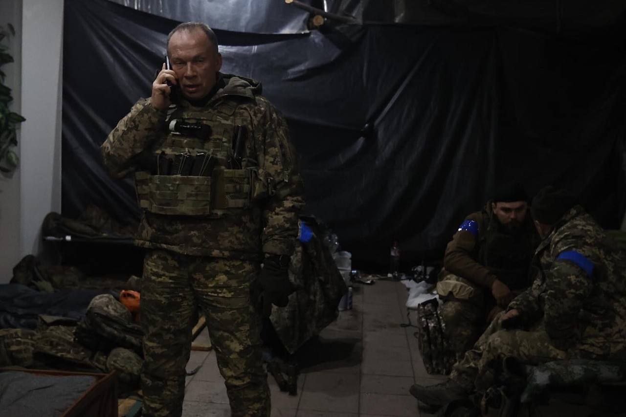 Олександр Сирський на позиціях військових в Соледарі, 8 січня 2022 Фото: Міноборони України
