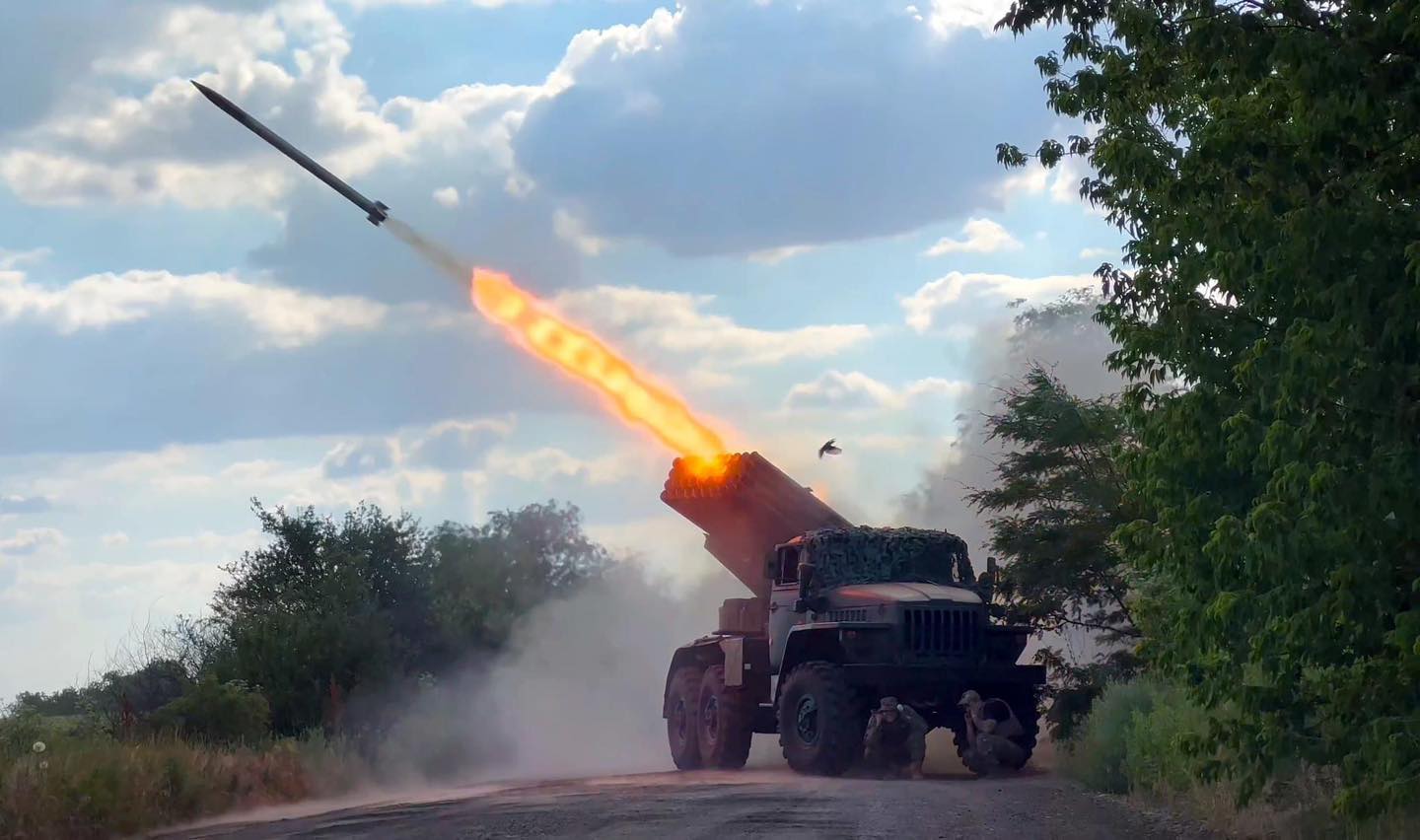Реактивна установка БМ-21 «Град» українських військових. 2022 рік. Україна. Фото: 36-та бригада