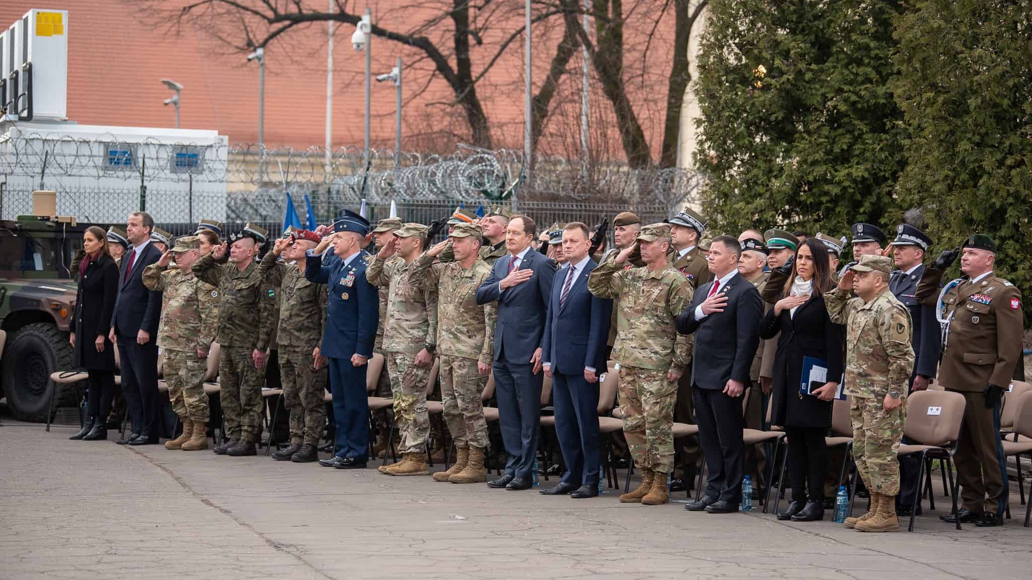 Церемонія відкриття першої постійної військової бази США в Польщі. Березень 2023. Польща. Фото: Міноборони Польщі