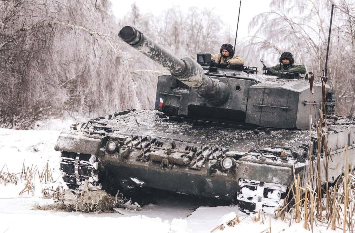 Танк Leopard 2A4 чеських військових. Грудень 2022. Фото: Міноборони Чехії
