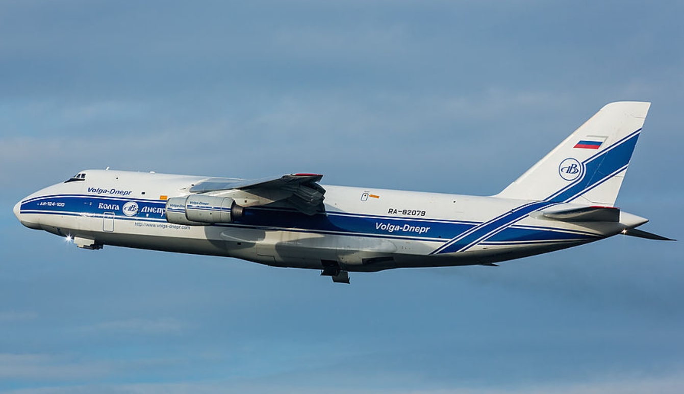 Літак Ан-124-100 російської авіакомпанії «Волга-Днепр». Фото: ЗМІ РФ