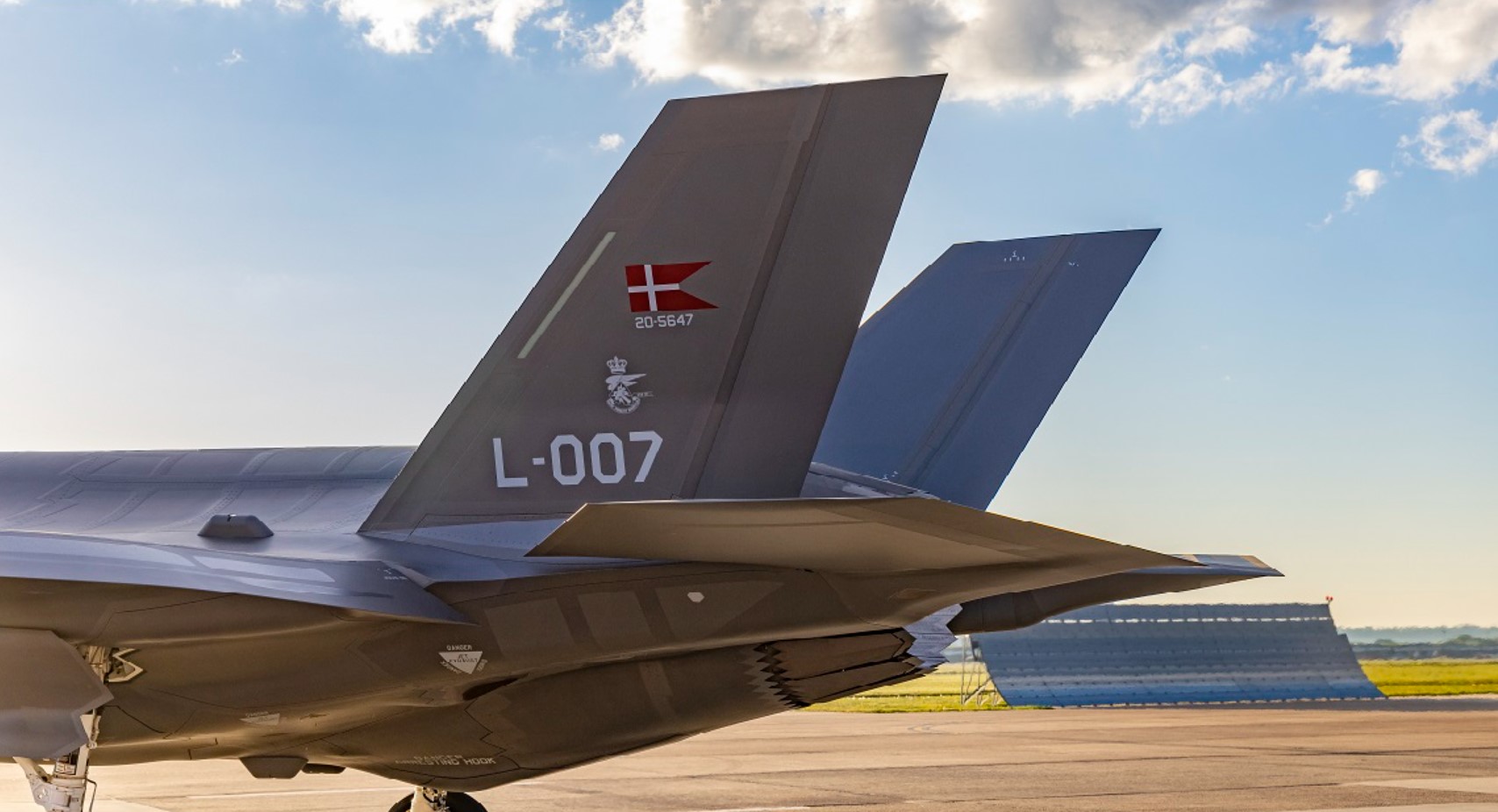 Винищувач F-35A з номером L-007 Повітряних сил Данії. Травень 2023. США. Фото: Міноборони Данії
