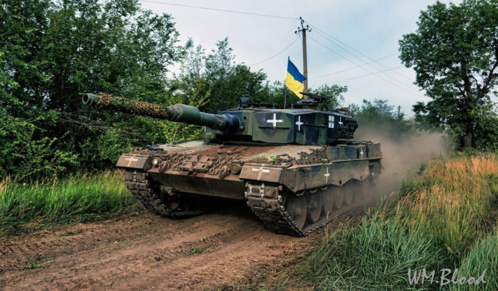 Танк Leopard 2A4 українських військових. Червень 2023. Україна. Фото: WM Blood
