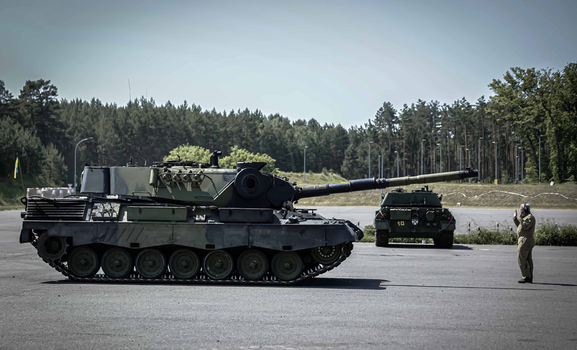 Танки Leopard 1 під час підготовки українських танкістів. Червень 2023. Німеччина. Фото: Міноборони Данії