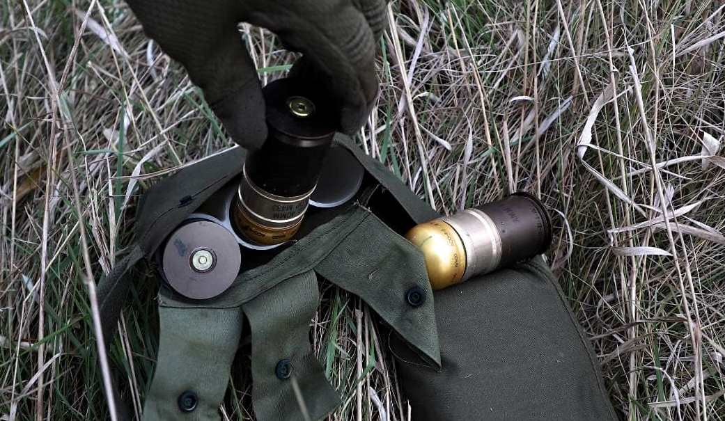 40-мм гранати українських десантників для гранатомета Форт-600А. Осінь 2023. Україна. Фото: 80 ОДШБр