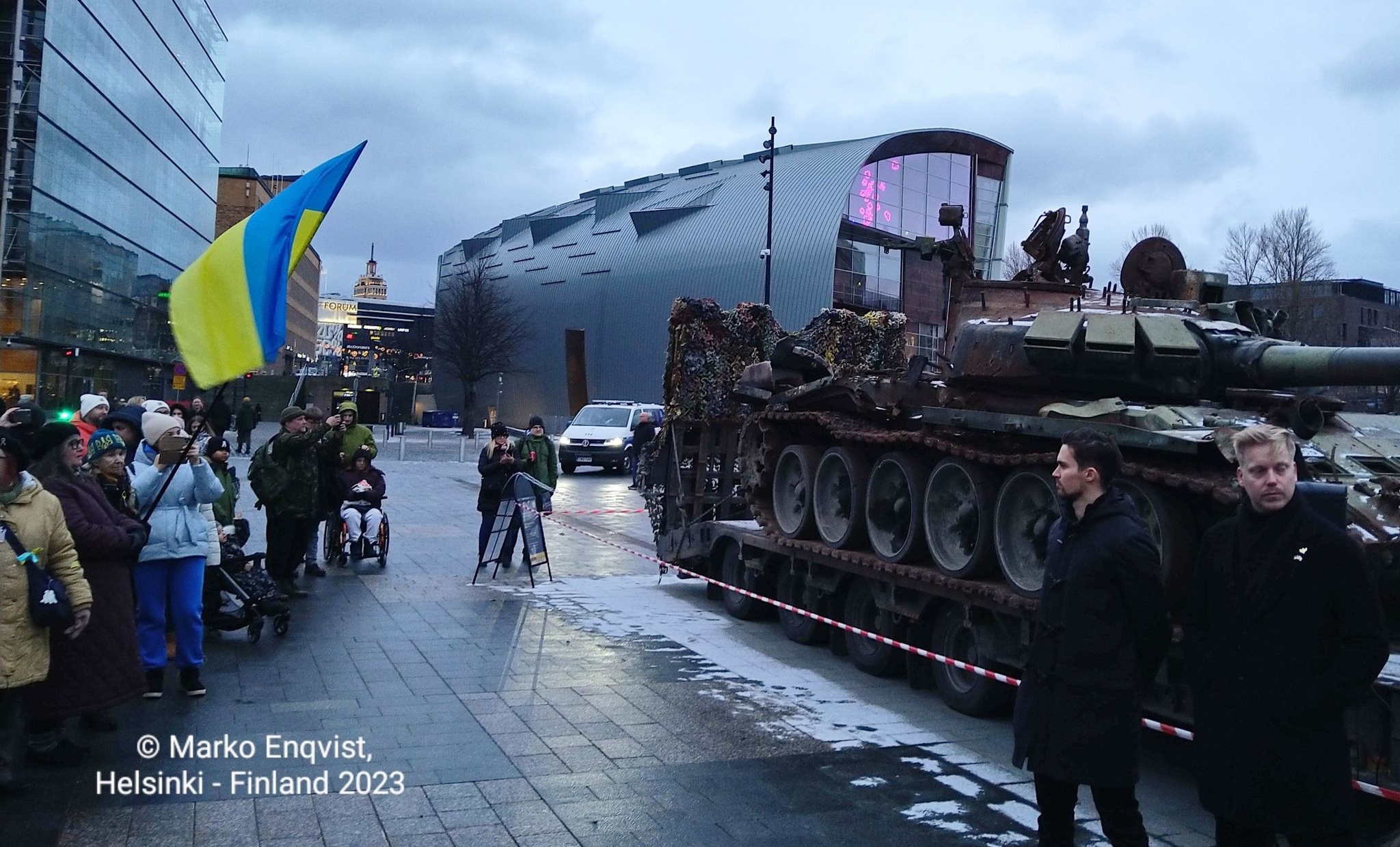 Підбитий в Україні російський танк Т-72Б3 у Фінляндії. Листопад 2023. Фото: Marko Enqvist