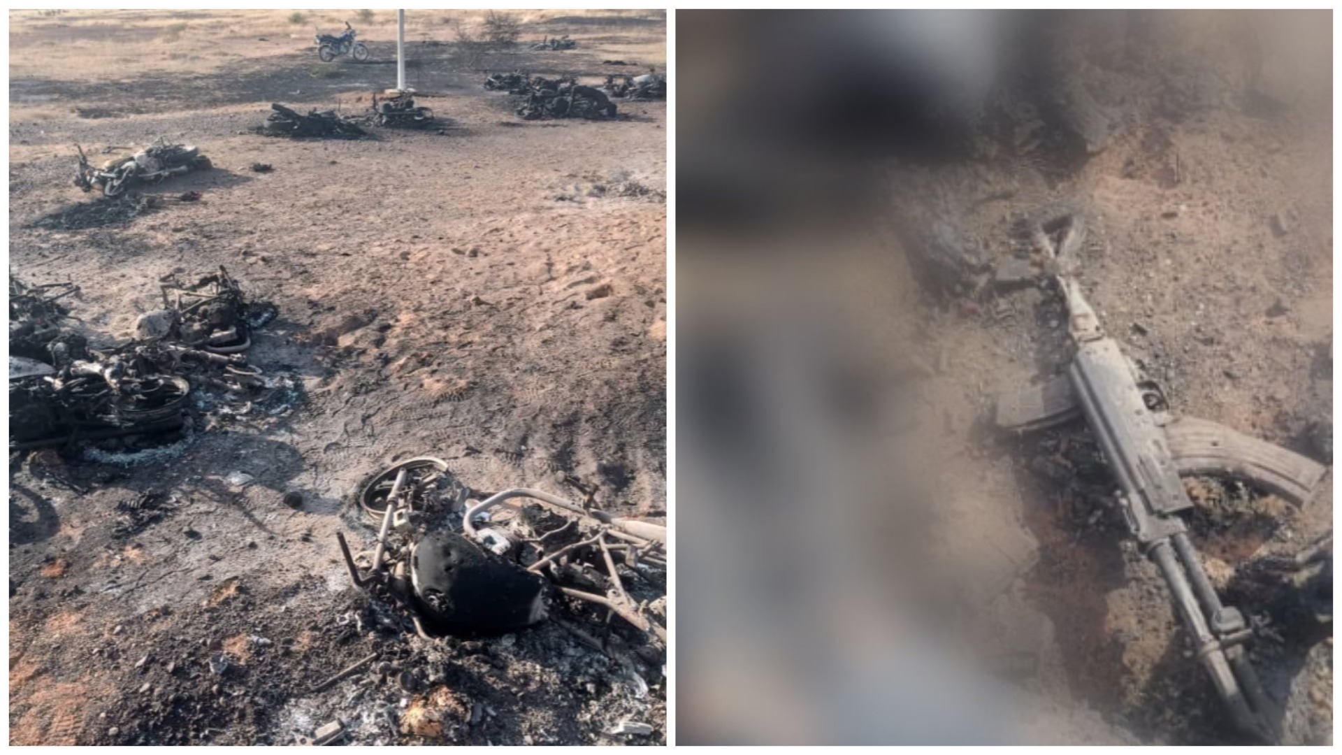 Знищені бойовики від удару Bayraktar TB2 у Буркіна-Фасо. Листопад 2023. Фото: actualite.bf