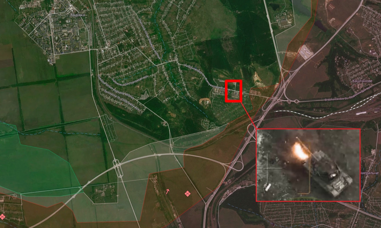 Місце знищення російського танка Т-80БВ