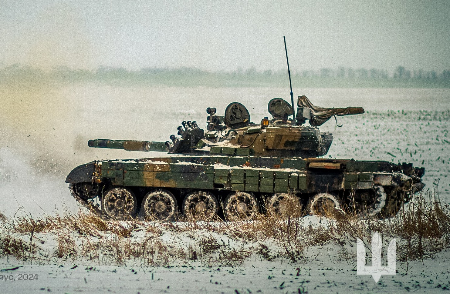 Танк PT-91 Twardy 117-ї окремої механізованої бригади. Січень 2024. Україна. Фото: 10-й армійський корпус