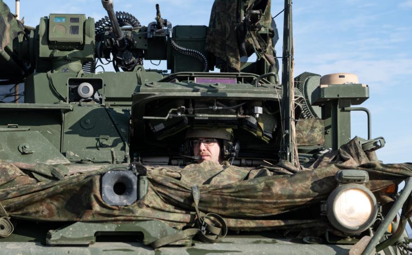 Система протиповітряної оборони M-SHORAD армії США у Словаччині. Грудень 2023. Фото: stripes.com