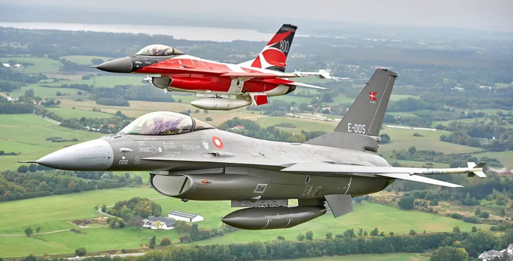 Винищувачі F-16 Повітряних сил Данії. Фото: RDAF