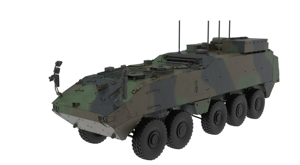 Графічна модель версії бронемашини Piranha HMC. Фото: General Dynamics European Land Systems (GDELS)