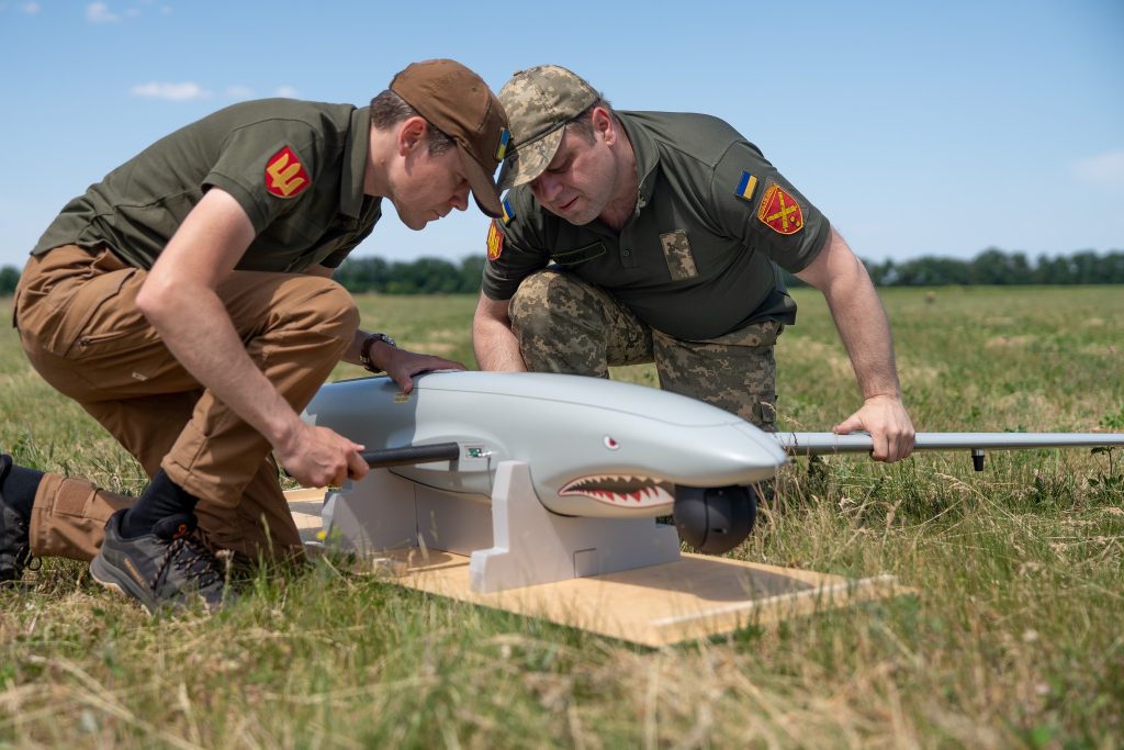 Розвідувальні безпілотники Shark 43-ї окремої артилерійської бригади. Травень 2024. Україна. Фото з facebook сторінки бригади