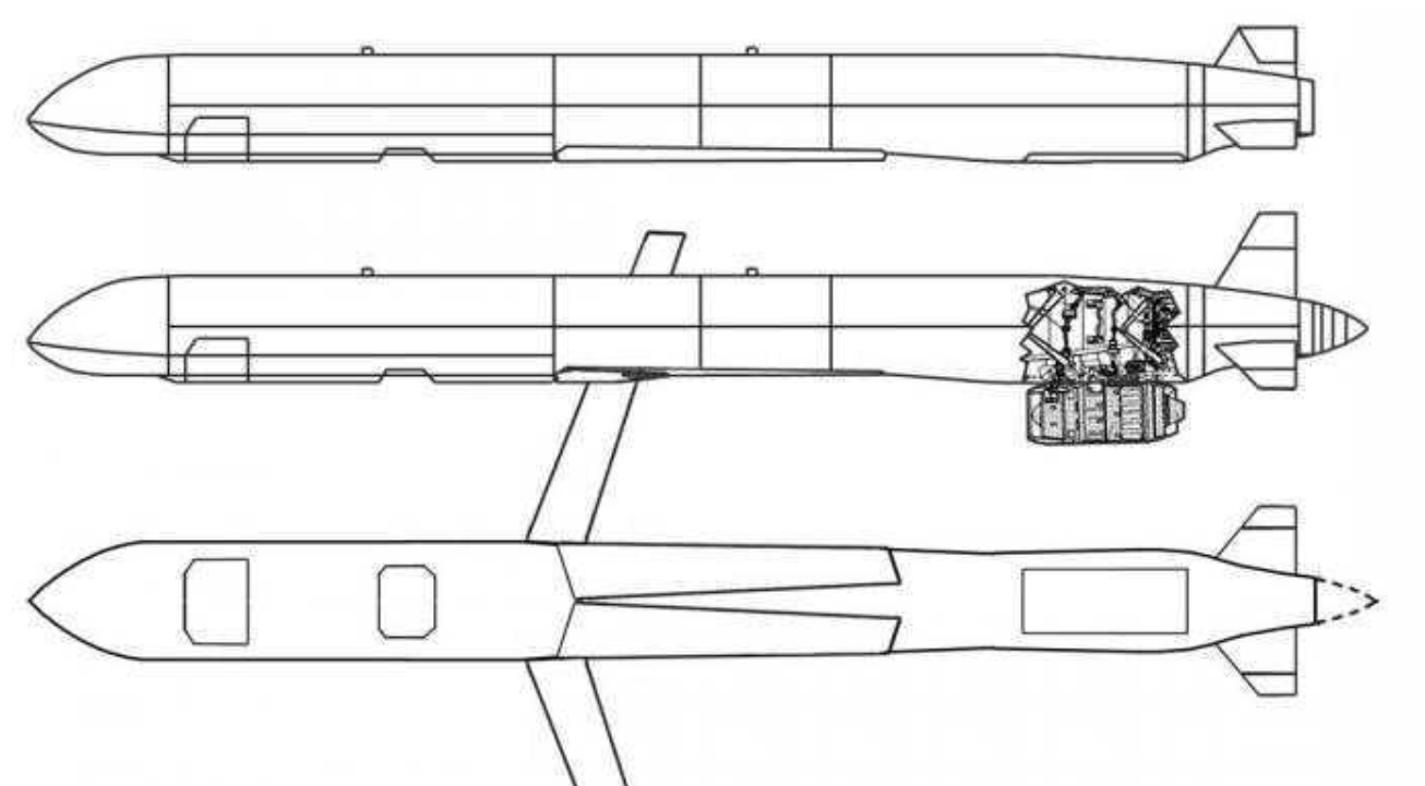 Schematic of the Russian Kh-101 missile